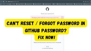 Can't Reset / Forgot Password in GitHub? FIX NOW!