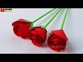 BUNGA MAWAR DARI KERTAS - CARA MEMBUAT BUNGA MAWAR DARI KERTAS ORIGAMI - PAPER ROSE FLOWER