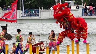 亞軍!2019.06.09龍潭水上高樁獅王爭霸賽-大鵬龍獅團 runner up! Water high pile lion dance competition