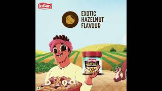 Kissan Hazelnut Choco Peanut Spread | Protein Rich | Dark Chocolate Crème