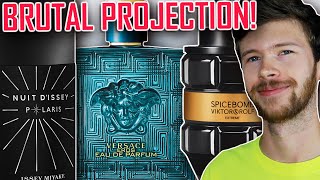 10 FRAGRANCES WITH BRUTAL PROJECTION (THESE ARE NO JOKE) | STRONGEST COLOGNES FOR MEN