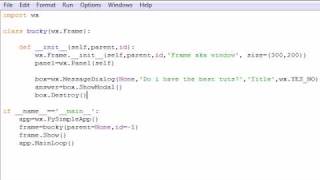 wxPython Programming Tutorial - 4 - Using Message Dialog
