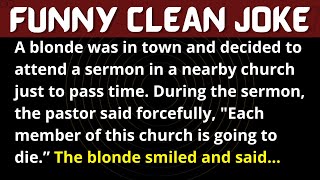 Blonde First Day In Church - (FUNNY CLEAN JOKE) | Funny Jokes 2022