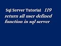 return all user defined function in sql server