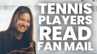 Tennis Players Read Fan Mail