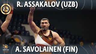 GOLD GR - 97 kg: R. ASSAKALOV (UZB) v. A. SAVOLAINEN (FIN)