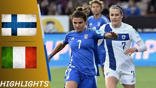 Finland vs Italy | Women's European Qualifiers - Highlights All Goals 09/04/24