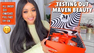 TESTING OUT MAVEN BEAUTY🔥 • NEW AFFORDABLE MAKEUP BRAND •  FASHION NOVA  || WHAT’S THE TEA 🤔