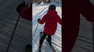 Skiing at Mont-Sainte-Anne in Quebec Canada.