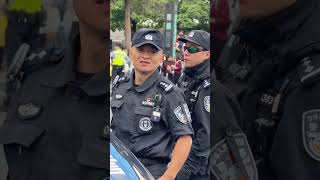 上海外滩特警执勤任务、安全感满满的#上海警察#特警#police