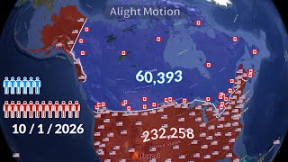 United States vs Canada using Google Earth (Only Fiction!!!)