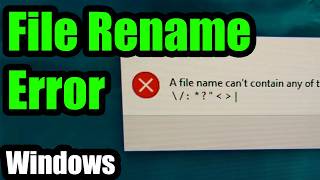 How to fix "A filename can't contain any of the following #characters" error (Windows 10) #rename