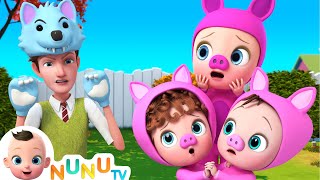 Three Little Pigs And Big Bad Wolf | Part 01 | Nursery Rhymes & Kids Songs | Baby Songs | NuNu Tv