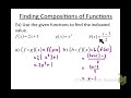 compositions of functions