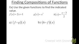 Compositions of Functions