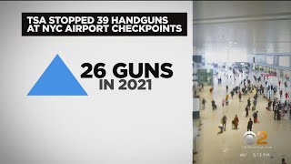 Number of guns seized at airports hit record high in 2021