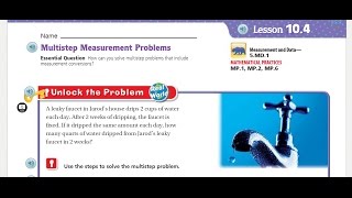 Go Math 5th Grade Lesson 10.4 Multi-step Measurement Problems