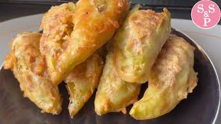 ငြုပ်သီးဝက်သားအစာသွတ်ကြော် Fry stuffed pork with chili