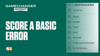 Error (One Fielder) | GameChanger University