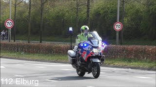 P1 Politie Motor BMW RT1200 2018 met spoed naar een schuurbrand in Zwolle