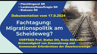 Migrationspolitik am Scheideweg? - Vortrag Prof. Dr. Stefan Ott, Kreis RD-Echf.