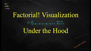 Factorial Visualisation - Recursive Algorithm - Under the Hood