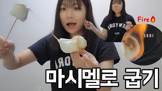 [갱씨앗 VLOG] 마시멜로 굽다가 집 태울 뻔한 썰 푼다..🔥 (일상/ 브이로그 / 먹방 / daily / cooking)