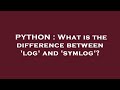 PYTHON : What is the difference between 'log' and 'symlog'?