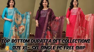 Vera Level Top Bottom Dupatta set Collection Size XL to 5XL Don't Miss #plussize #trending #set