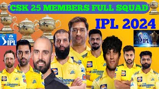 CSK 25 Members Full Squad List / ଏହି ଦଳରେ ଏହି ସବୁ ଖେଳାଳି ଅଛନ୍ତି | Cricket News Odia