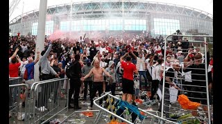 Wembley chaos as ticketless England fans storm into stadium crushing gates Euro Final 2020 Shorts