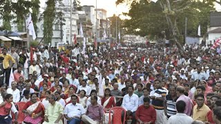 কৈলাশহরে ডিওয়াইএফআই সর্বভারতীয় নেত্রী মীনাক্ষী মুখার্জির জনসভা জনসমুদ্র