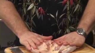 How to butterfly a chicken and roast it.