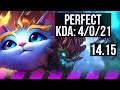 YUUMI & Zeri vs MAOKAI & Jhin (SUP) | 4/0/21, 700+ games | NA Diamond | 14.15