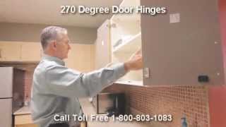 Full Opening Cabinet Door Hinges with 270 Degree Hinged Doors | Modular Casework Doors