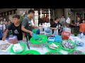 taiwan seafood auction beautiful fish salmon fish cutting octopus squid sell low price