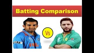 Gautam Gambhir vs Shahid Afridi || Who is the best?