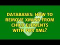 Databases: How to remove xmlns from child elements with FOR XML?