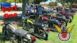 TOO MANY PARTS !!! 2023 Antique Motorcycle Club of America Swap Meet Part 1