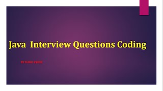 Java Interview Questions|| remove duplicate elements || Gunji Ashok Java