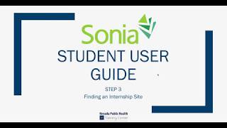 Sonia Student User Guide: Step 3 Finding an Internship