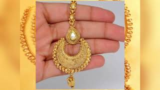 15+ latest gold maang-tika designs ideas for bride| top simple trendy mang tika design collections |