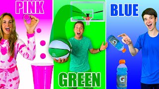 USING ONE COLOR ONLY TRICK SHOT CHALLENGE! Ft. Jenna Bandy