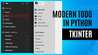 Creating a Modern ToDo in Python Tkinter - Timelapse Coding