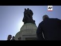 Russians living in Berlin visited a Soviet war memorial