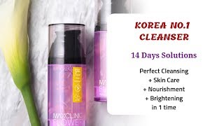 Maxclinic Purifying Flower Oil Foam Facial Cleanser for Eyes and Lips