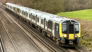 SWR Class 450s passing Potbridge, SWML, 13/1/2025 | Boom Trainspots