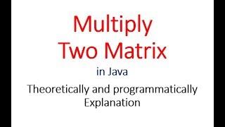 Multiply Two Matrix in Java - Hindi