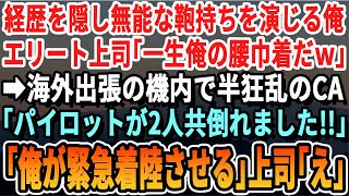 【感動する話】訳があって経歴を隠して俺は無能な鞄持ちを演じていた。後日、海外での商談に向かう途中にパイロットが2人倒れる大ピンチ！俺「俺が操縦しますので！」「え？」→結果ｗ【いい話・泣ける話・朗読】