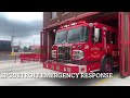 Detroit Fire Department Engine 44 responding PRIORITY 1 to a STILL ALARM (WIRES ON FIRE)